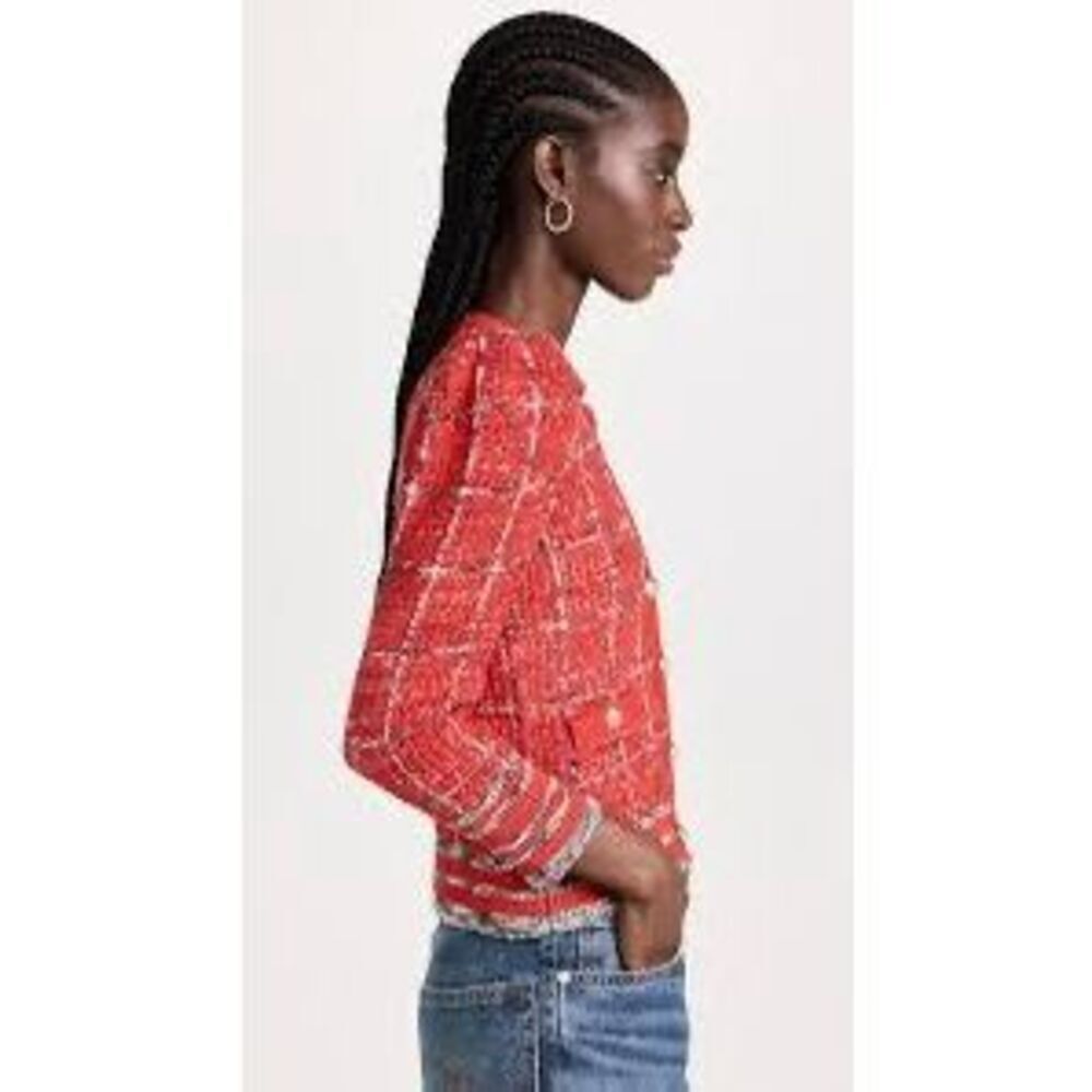 New NWT Jenni Cardigan in Red Multi L'AGENCE Retails $675 Sl - Picture 9 of 9